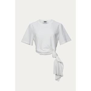 NEW EENK see knotted tie t-shirt in white